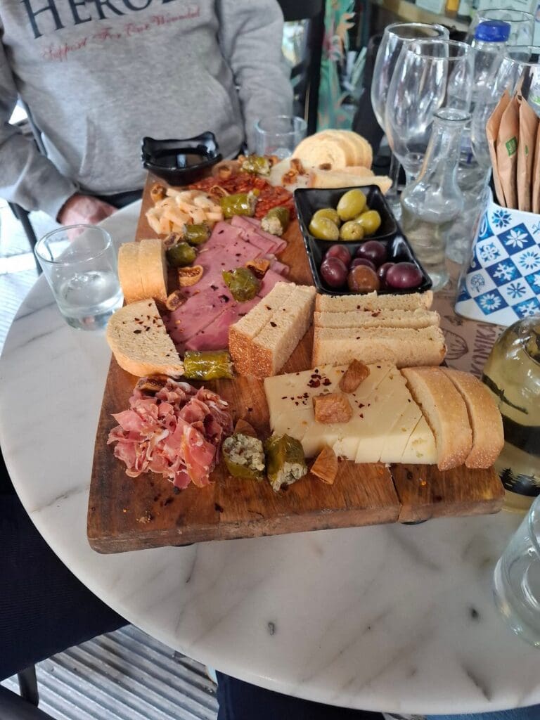Greek charcuterie cheese cold cut olives olive oil Athens food tour